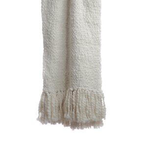 Merino Wool Cable Knit Throw Blanket